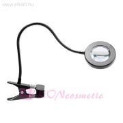 Asztali LED USB/230V nagyítós lámpa csíptetővel fekete - E-SHOP