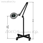 Nagyítós lámpa 5D 4 ágú állvánnyal fekete - E-SHOP ELKONcosmetic Kft.