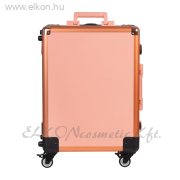 T-27 Hordozható szempillás/fodrász bőrönd pulttá alakítható rózsa arany - E-SHOP ELKONcosmetic Kft.