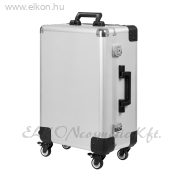 T-27 Hordozható szempillás/fodrász bőrönd pulttá alakítható ezüst - E-SHOP ELKONcosmetic Kft.