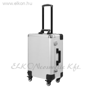 T-27 Hordozható szempillás/fodrász bőrönd pulttá alakítható ezüst - E-SHOP ELKONcosmetic Kft.