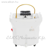 HEAD SPA MOBIL FEJ ÉS HAJTERÁPIÁS KEZELŐÁGY, HAJ SZAUNÁVAL, BÚTOR VÁZAS, ANTRACIT VEGÁN BŐR BORÍTÁS, MŰANYAG FEJMOSÓ, 60L TARTÁLY - ELKON ELKONcosmetic Kft.