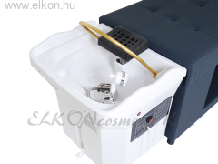HEAD SPA MOBIL FEJ ÉS HAJTERÁPIÁS KEZELŐÁGY, HAJ SZAUNÁVAL, BÚTOR VÁZAS, ANTRACIT VEGÁN BŐR BORÍTÁS, MŰANYAG FEJMOSÓ, 60L TARTÁLY - ELKON ELKONcosmetic Kft.