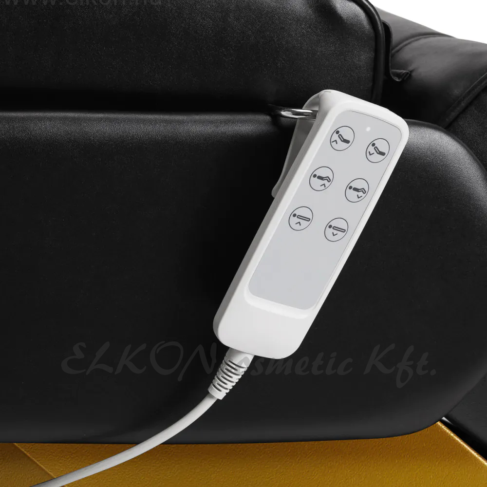 SILLON Lux 273b elektromos kozmetikai szék 3 motoros arany-fekete - E-SHOP ELKONcosmetic Kft.