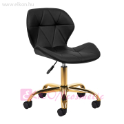HÁTTÁMLÁS GÁZRUGÓS MUNKASZÉK FEKETE-ARANY QS-06G - E-SHOP