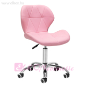 HÁTTÁMLÁS GÁZRUGÓS MUNKASZÉK RÓZSASZÍN QS-06G - E-SHOP