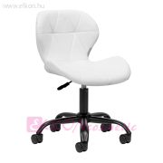HÁTTÁMLÁS GÁZRUGÓS MUNKASZÉK FEHÉR-FEKETE QS-06B - E-SHOP