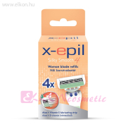 Silky Smooth 4 Női borotvabetét 4 pengés/4db - X-Epil
