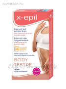 Hidratáló gélgyantacsíkok hialuronnal testre - 20db - X-Epil