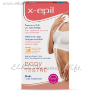 Hidratáló gélgyantacsíkok hialuronnal testre - 20db - X-Epil ELKONcosmetic Kft.