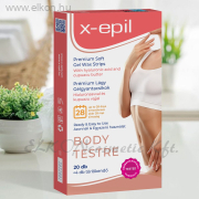 Hidratáló gélgyantacsíkok hialuronnal testre - 20db - X-Epil ELKONcosmetic Kft.