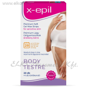 Prémium lágy gélgyantacsíkok érzékeny bőrre testre 20db - X-Epil ELKONcosmetic Kft.