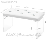 Manikűrös Kéztartó Állvány MOMO Gyémánt fehér - E-SHOP ELKONcosmetic Kft.