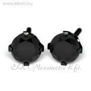 5mm Karmos Cubic Cirkónia Fekete, DLC Natúr Orvosi Fém Belőhető Fülbevaló - STUDEX ELKONcosmetic Kft.