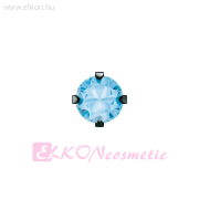 4mm Karmos Cubic Cirkónia Világoskék NOIR DLC Natúr Orvosi Fém Belőhető Fülbevaló - STUDEX
