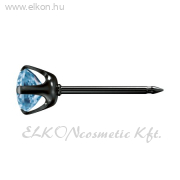 4mm Karmos Cubic Cirkónia Világoskék, DLC Natúr Orvosi Fém Belőhető Fülbevaló - STUDEX ELKONcosmetic Kft.