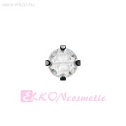 4mm Karmos Cubic Cirkónia NOIR DLC Natúr Orvosi Fém Belőhető Fülbevaló - STUDEX