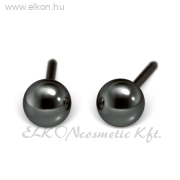 4mm Gömb Fekete, DLC Natúr Orvosi Fém Belőhető Fülbevaló - STUDEX ELKONcosmetic Kft.