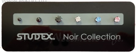 Fülbevaló NOIR Display 6db mintával - STUDEX