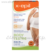Hipoallergén gélgyantacsíkok testre - 40db - X-Epil