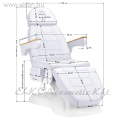 ELEKTROMOS KEZELŐSZÉK - KEZELŐÁGY 3 MOTOROS SILLON LUX HIDEG FEHÉR - E-SHOP ELKONcosmetic Kft.