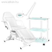 KEZELŐSZÉK  +  KELLÉKTARTÓ POLC  +  NAGYÍTÓS LÁMPA S5 LED - E-SHOP