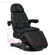 ELEKTROMOS KEZELŐSZÉK - KEZELŐÁGY 3 MOTOROS AZZURRO LUX FEKETE - E-SHOP ELKONcosmetic Kft.