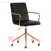 HÁTTÁMLÁS GÁZRUGÓS MUNKASZÉK QS-OF211G ARANY-FEKETE - E-SHOP