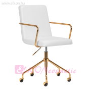 HÁTTÁMLÁS GÁZRUGÓS MUNKASZÉK QS-OF211G ARANY-KRÉMSZÜRKE - E-SHOP