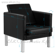 GABBIANO VÁRÓSZOBAI FOTEL BM18011 FEKETE - E-SHOP ELKONcosmetic Kft.