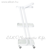 GURULÓS 3 POLCOS ÜVEGLAPOS ESZKÖZKOCSI DÖNTÖTT FEHÉR H6701 - E-SHOP ELKONcosmetic Kft.