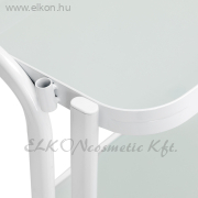 GURULÓS 3 POLCOS ÜVEGLAPOS ESZKÖZKOCSI DÖNTÖTT FEHÉR H6701 - E-SHOP ELKONcosmetic Kft.