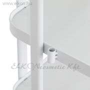 GURULÓS 4 POLCOS ÜVEGLAPOS ESZKÖZKOCSI FEHÉR H6702 - E-SHOP ELKONcosmetic Kft.