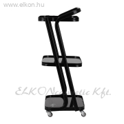 GURULÓS 3 POLCOS ÜVEGLAPOS ESZKÖZKOCSI TETOVÁLÁSHOZ DÖNTÖTT FEKETE Pro-Ink H6701 - E-SHOP ELKONcosmetic Kft.