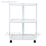 GURULÓS 3 POLCOS ÜVEGLAPOS ESZKÖZKOCSI FEHÉR GIOVANNI E40 - E-SHOP ELKONcosmetic Kft.