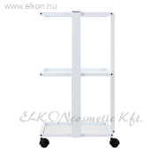 GURULÓS 3 POLCOS ÜVEGLAPOS ESZKÖZKOCSI FEHÉR GIOVANNI E40 - E-SHOP ELKONcosmetic Kft.
