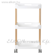 GURULÓS 3 POLCOS ESZKÖZKOCSI ARANY-FEHÉR 127 - E-SHOP GURULÓS 3 POLCOS ESZKÖZKOCSI ARANY-FEHÉR 127 - E-SHOP ELKONcosmetic Kft.