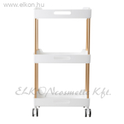 GURULÓS 3 POLCOS ESZKÖZKOCSI ARANY-FEHÉR 127 - E-SHOP GURULÓS 3 POLCOS ESZKÖZKOCSI ARANY-FEHÉR 127 - E-SHOP ELKONcosmetic Kft.