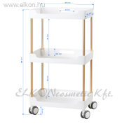 GURULÓS 3 POLCOS ESZKÖZKOCSI ARANY-FEHÉR 127 - E-SHOP GURULÓS 3 POLCOS ESZKÖZKOCSI ARANY-FEHÉR 127 - E-SHOP ELKONcosmetic Kft.