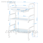 GURULÓS 3 POLCOS ESZKÖZKOCSI + 1 FIÓK FEHÉR BASIC 121 - E-SHOP GURULÓS 3 POLCOS ESZKÖZKOCSI + 1 FIÓK FEHÉR BASIC 121 - E-SHOP ELKONcosmetic Kft.