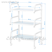 GURULÓS 3 POLCOS ESZKÖZKOCSI FEHÉR BASIC 122 - E-SHOP GURULÓS 3 POLCOS ESZKÖZKOCSI FEHÉR BASIC 122 - E-SHOP ELKONcosmetic Kft.