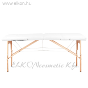 Összecsukható Masszázsasztal Ágy Balance 2 szekciós Fából fehér - E-SHOP Összecsukható Masszázsasztal Ágy Balance 2 szekciós Fából fehér - E-SHOP ELKONcosmetic Kft.