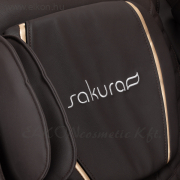 Sakura Classic 306A Masszázsfotel Billenthető, Fa szín Berakással fekete-barna - E-SHOP ELKONcosmetic Kft.