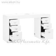 Manikűrös Műkörmös Asztal Elszívóval 6 fiókkal 314 fehér - E-SHOP Manikűrös Műkörmös Asztal Elszívóval 6 fiókkal 314 fehér - E-SHOP ELKONcosmetic Kft.