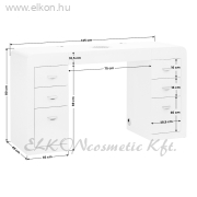 Manikűrös Műkörmös Asztal Elszívóval 6 fiókkal 314 fehér - E-SHOP Manikűrös Műkörmös Asztal Elszívóval 6 fiókkal 314 fehér - E-SHOP ELKONcosmetic Kft.