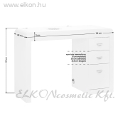 Manikűrös Műkörmös Asztal Elszívóval 3 fiókkal 312 fehér - E-SHOP Manikűrös Műkörmös Asztal Elszívóval 3 fiókkal 312 fehér - E-SHOP ELKONcosmetic Kft.