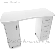 Kozmetikai Manikűrös Műkörmös Asztal szekrény + 4 fiók 2027 fehér - E-SHOP Kozmetikai Manikűrös Műkörmös Asztal szekrény + 4 fiók 2027 fehér - E-SHOP ELKONcosmetic Kft.