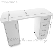 Kozmetikai Manikűrös Műkörmös Asztal szekrény + 4 fiók 2027 fehér - E-SHOP Kozmetikai Manikűrös Műkörmös Asztal szekrény + 4 fiók 2027 fehér - E-SHOP ELKONcosmetic Kft.