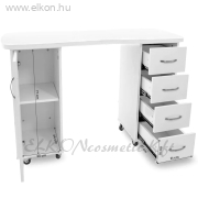 Kozmetikai Manikűrös Műkörmös Asztal szekrény + 4 fiók 2027 fehér - E-SHOP Kozmetikai Manikűrös Műkörmös Asztal szekrény + 4 fiók 2027 fehér - E-SHOP ELKONcosmetic Kft.