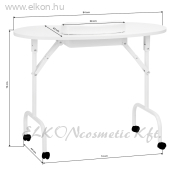 Manikűrös Műkörmös Asztal fiókkal Összecsukható 4031 fehér + táska - E-SHOP Manikűrös Műkörmös Asztal fiókkal Összecsukható 4031 fehér + táska - E-SHOP ELKONcosmetic Kft.